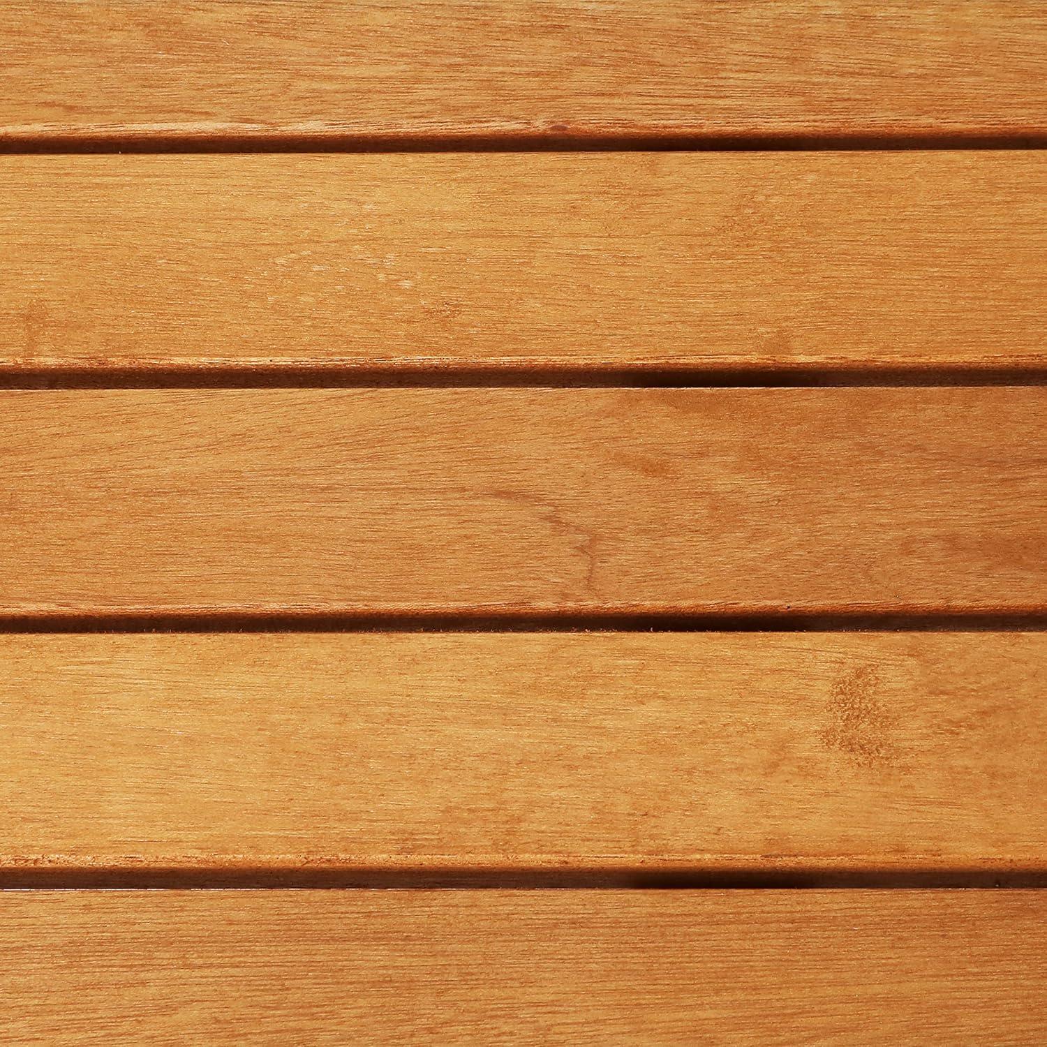 imageSunnydaze 68Inch Meranti Wood Outdoor Planter Box Bench with Teak Oil Finish