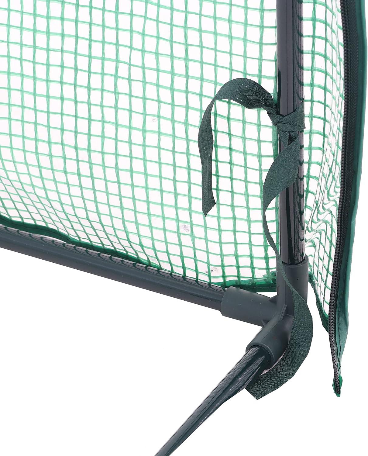 imageSunnydaze Deluxe Potted and Tomato Plant Greenhouse Portable Plant Starter Hothouse Tent with RollUp Zippered Door Green