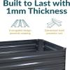 Sunnydaze 11.75″ H Raised Metal Garden Bed – Galvanized Raised Garden Bed Outdoor for Vegetables and Flowers – Dark Gray – 4′ x 2′ Rectangle