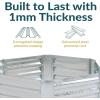 Sunnydaze 11.75″ H Raised Metal Garden Bed – Galvanized Raised Garden Bed Outdoor for Vegetables and Flowers – Silver – Hexagon