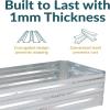 Sunnydaze 11.75″ H Raised Metal Garden Bed – Galvanized Raised Garden Bed Outdoor for Vegetables and Flowers – Woodgrain – 4′ x 2′ Silver