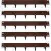 Sunnydaze 16′ Metal Landscape Edging Border – 5-Pack of 4 2 x 7 Steel Garden Edging for Landscaping – Brown – Straight(Brown)