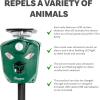 Sunnydaze 360° Solar-Powered Ultrasonic Animal Repeller with Mounting Pole – Solar Power or USB – 3 PIR Motion Sensors, 19.5, Green, XPT-0631