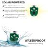 Sunnydaze 360° Solar-Powered Ultrasonic Animal Repeller with Mounting Pole – Solar Power or USB – 3 PIR Motion Sensors, 19.5, Green, XPT-0631