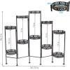 Sunnydaze 46-Inch 10-Tier Steel Indoor and Outdoor Folding Plant Stand – Bronze Finish