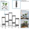 Sunnydaze 46-Inch 10-Tier Steel Indoor and Outdoor Folding Plant Stand – Bronze Finish