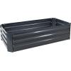 Sunnydaze 48-Inch x 11.75-Inch Rectangle Dark Gray Corrugated Galvanized Steel Raised Garden Bed and Clear 4 x 3 Feet Mini Greenhouse with 2 Zippered Side Doors and Steel Tube Frame with PVC Panels Bu