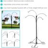 Sunnydaze 4-Arm Hanging Basket Plant Stand with Adjustable Arms – Black – 84″