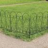 Sunnydaze 5-Panel Traditional Garden Border Fence Set – Decorative Garden Fence Panels – 24″ W x 24″ D Per Panel – 10ft L – Black(Black)