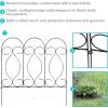 Sunnydaze 5-Panel Traditional Garden Border Fence Set – Decorative Garden Fence Panels – 24″ W x 24″ D Per Panel – 10ft L – Black(Black)
