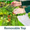 Sunnydaze Chicken Wire Plant Protector Cage – Garden Cloche with Removable Cover – 6 Pack – Protects from Rabbits and Animals