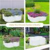 Sunnydaze Galvanized Raised Garden Bed – Metal Raised Bed for Gardening – Outdoor Planter Box for Flowers, Plants, and Vegetables – Ivory White – 12” H Clover