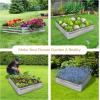 Sunnydaze Galvanized Raised Garden Bed – Metal Raised Bed for Gardening – Outdoor Planter Box for Flowers, Plants, and Vegetables – Silver – 12” H Square