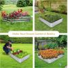 Sunnydaze Galvanized Raised Garden Bed – Metal Raised Bed for Gardening – Outdoor Planter Box for Flowers, Plants, and Vegetables – Silver – 48″ W x 36″ D x 12″ H Rectangle