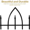 Sunnydaze Gothic Arch 6′ Set of 2 Decorative Garden Fence Panels – Iron Border Fence – 37″ W x 31″ H Per Panel – Black