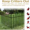 Sunnydaze Gothic Arch 6′ Set of 2 Decorative Garden Fence Panels – Iron Border Fence – 37″ W x 31″ H Per Panel – Black
