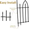Sunnydaze Gothic Arch 6′ Set of 2 Decorative Garden Fence Panels – Iron Border Fence – 37″ W x 31″ H Per Panel – Black