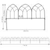 Sunnydaze Narbonne 9′ Set of 5 Steel Decorative Garden Fence Panels – 23″ W x 17″ H Per Panel – Black