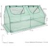 Sunnydaze Outdoor Portable Mini Cloche Greenhouse with 2 Zipper Doors – Green