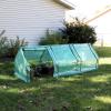 Sunnydaze Outdoor Portable Mini Cloche Greenhouse with 3 Zipper Doors – Green