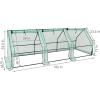 Sunnydaze Outdoor Portable Mini Cloche Greenhouse with 3 Zipper Doors – Green