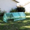 Sunnydaze Outdoor Portable Mini Cloche Greenhouse with 3 Zipper Doors – Green