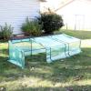 Sunnydaze Outdoor Portable Mini Cloche Greenhouse with 3 Zipper Doors and Slanted Top – Green