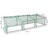 Sunnydaze Outdoor Portable Mini Cloche Greenhouse with 3 Zipper Doors and Slanted Top – Green