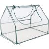 Sunnydaze Outdoor Portable Mini Greenhouse Tent with 2 Zippered Side Doors and Iron Tube Frame – Clear – 4′ x 2′(Clear)