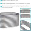 Sunnydaze Stackable Galvalume Steel Raised Garden Bed – 62.5″ Oval Silver