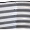 Sunnydaze Stackable Galvalume Steel Raised Garden Bed – 62.5″ Oval Silver