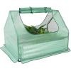 Sunnydaze Steel Raised Garden Bed with Mini Greenhouse – Outdoor Greenhouse Kit – 2 Zippered Doors – 2′ x 2′ – Green(Green)