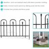 Sunnydaze Strasbourg 6′ Set of 2 Steel Decorative Garden Fence Panels – 37.5″ W x 30.5″ H Per Panel – Black