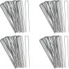 Sunnydaze 100-Pack Galvanized Garden Stakes – Landscape Garden Staples for Securing Weed Barrier Fabric – 12 Inch(4)