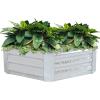 Sunnydaze 11.75″ H Raised Metal Garden Bed – Galvanized Raised Garden Bed Outdoor for Vegetables and Flowers – Silver – Hexagon