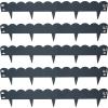Sunnydaze 16′ Metal Landscape Edging Border – 5-Pack of 4 2 x 7 Steel Garden Edging for Landscaping – Brown – Straight(Gray)