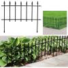 Sunnydaze 20-Panel Roman Iron Decorative Garden Fence Border – 36ft L x 18in H No Dig Metal Garden Fencing for Animal Barrier, Flower Bed, Yard – Black(Black)