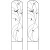 Sunnydaze 32-Inch Traditional Decorative Outdoor Trellis – Metal Wire Garden Trellis for Climbing Plants and Flowers – Set of 2(Dragonfly Delight – 56″)