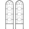 Sunnydaze 32-Inch Traditional Decorative Outdoor Trellis – Metal Wire Garden Trellis for Climbing Plants and Flowers – Set of 2(Flowerpot Supports – 48″)