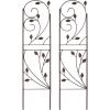 Sunnydaze 32-Inch Traditional Decorative Outdoor Trellis – Metal Wire Garden Trellis for Climbing Plants and Flowers – Set of 2(Rustic)
