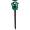 imageSunnydaze 360 SolarPowered Ultrasonic Animal Repeller with Mounting Pole  Solar Power or USB  3 PIR Motion Sensors 195 Green XPT0631