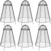 Sunnydaze Chicken Wire Plant Protector Cage – Garden Cloche with Removable Cover – 6 Pack – Protects from Rabbits and Animals