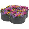 Sunnydaze Galvanized Raised Garden Bed – Metal Raised Bed for Gardening – Outdoor Planter Box for Flowers, Plants, and Vegetables – Blue – 12″ L-Shaped(Gray)