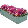 Sunnydaze Galvanized Raised Garden Bed – Metal Raised Bed for Gardening – Outdoor Planter Box for Flowers, Plants, and Vegetables – Blue – 12″ L-Shaped(Green)
