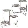 Sunnydaze Indoor or Outdoor Plant Stand for Potted Plants – 3-Tier Checkered Design – Set of 2 – Bronze