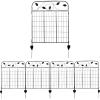 Sunnydaze Modern Leaves and Vines 10-Foot 5-Piece Steel Decorative Garden Fence Panels – 26″ W x 32″ H Per Panel – Black(Winding Vines – 10′)
