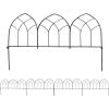 Sunnydaze Narbonne 9′ Set of 5 Steel Decorative Garden Fence Panels – 23″ W x 17″ H Per Panel – Black