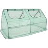 Sunnydaze Outdoor Portable Mini Cloche Greenhouse with 2 Zipper Doors – Green