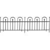Sunnydaze Strasbourg 6′ Set of 2 Steel Decorative Garden Fence Panels – 37.5″ W x 30.5″ H Per Panel – Black