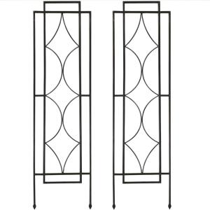 Sunnydaze 32-Inch Traditional Decorative Outdoor Trellis – Metal Wire Garden Trellis for Climbing Plants and Flowers – Set of 2(Chic Diamonds – 48″)